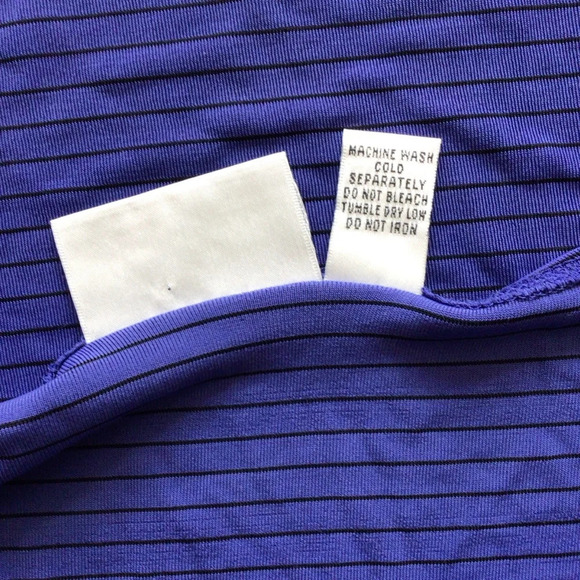 Chico’s Private Edition Purple and Black Stripe Sleeveless Top - Size 3 - Picture 6 of 6